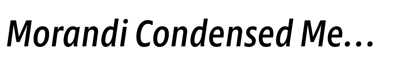 Morandi Condensed Medium Italic